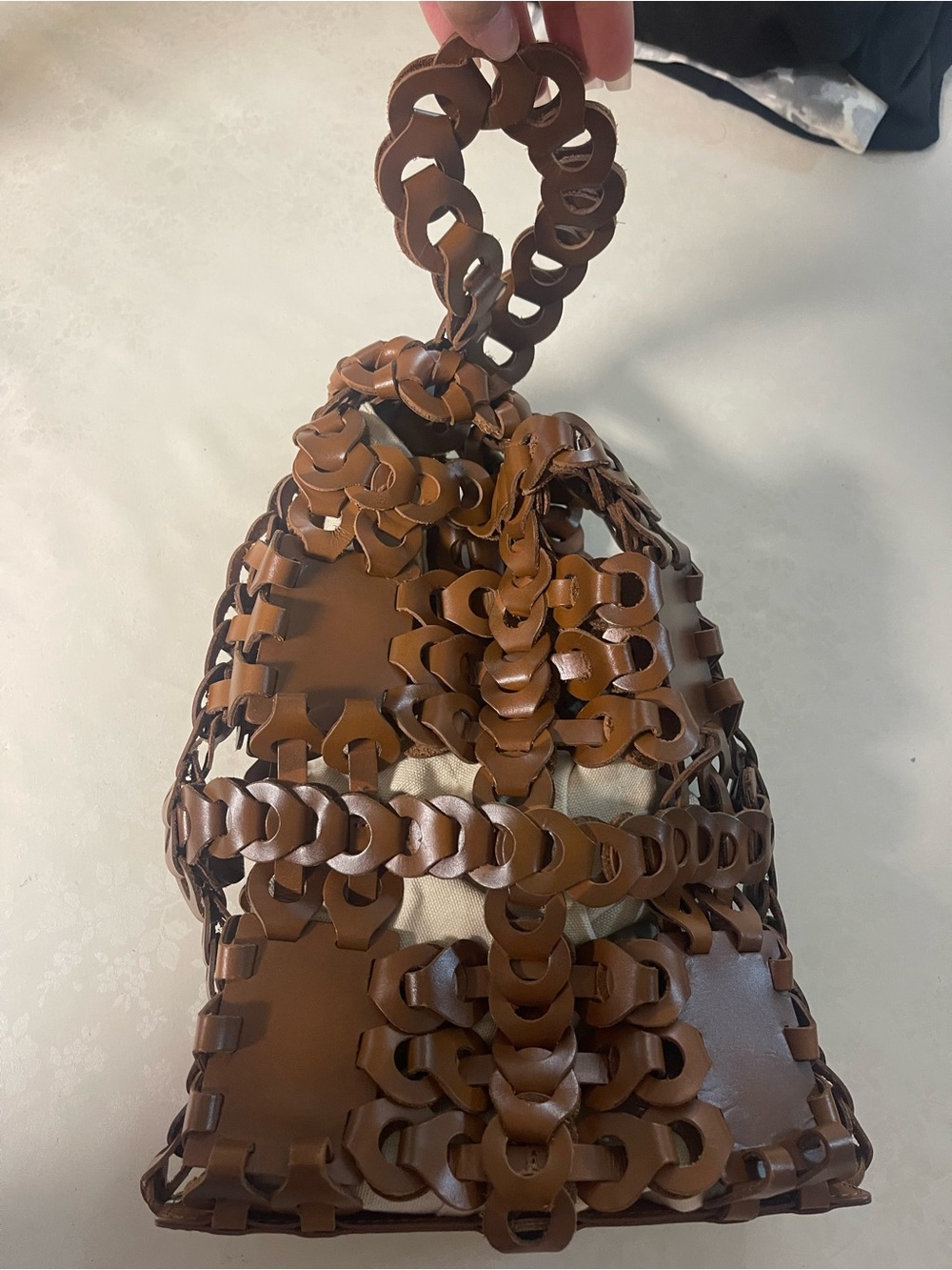 Brand new Zara Brown Woven Leather Bag